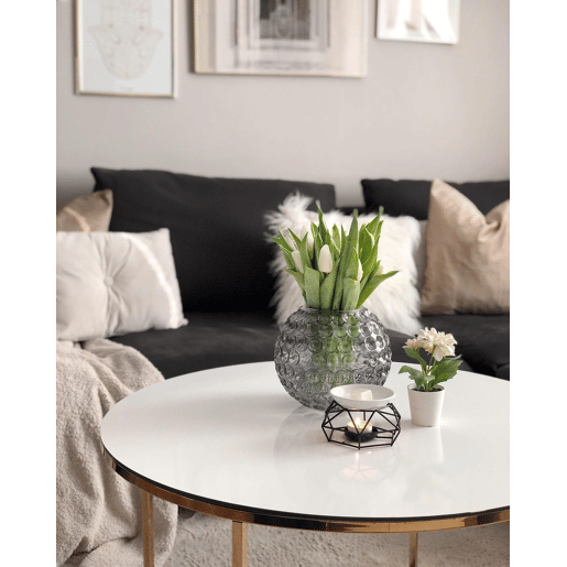 Mesa de centro MERIDIAN Vidro de segurança (temperado) MármoreDourado
