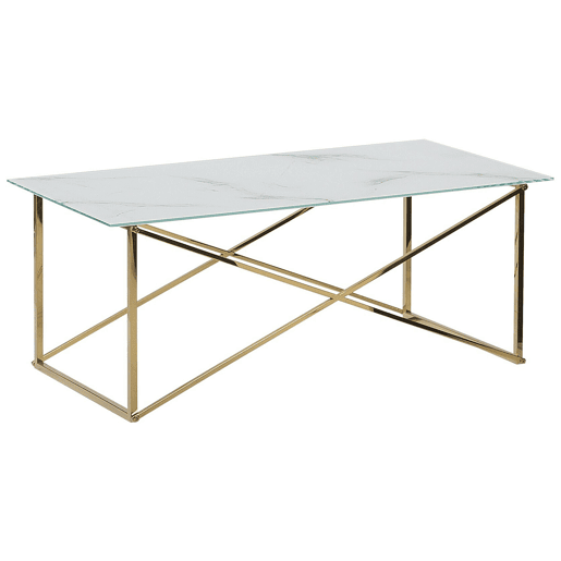 Mesa de centro EMPORIA Vidro de segurança (temperado) MármoreDourado
