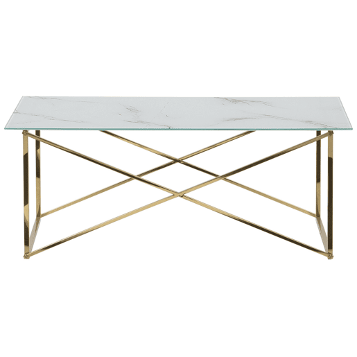 Mesa de centro EMPORIA Vidro de segurança (temperado) MármoreDourado