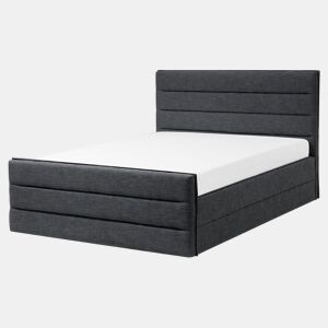 Cama Tecido VALBONNE 160 x 200 cm Cinzento escuro