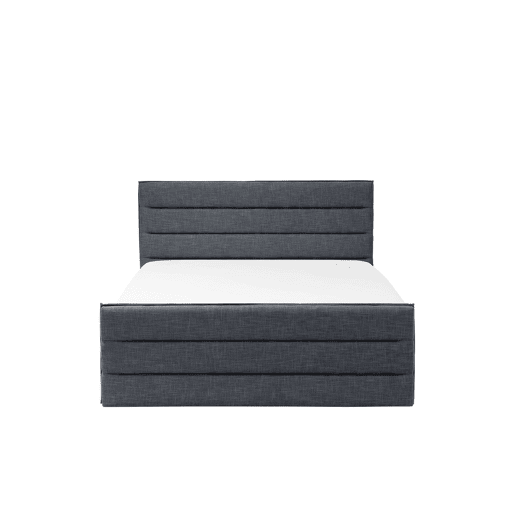 Cama Tecido VALBONNE 160 x 200 cm Cinzento escuro