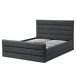 Beliani Cama con somier Poliéster VALBONNE 171x216 Beliani Cama con somier Poliéster VALBONNE 171x216 Gris Oscuro
