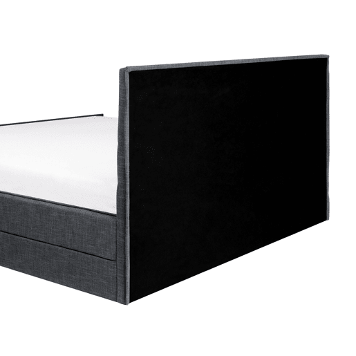 Cama Tecido VALBONNE 160 x 200 cm Cinzento escuro