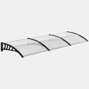 Outsunny Canopy Canopy 303x96 cm Dossel exterior para portas e janelas contra o sol e a chuva com suporte transparente em liga de alumínio PP policarbonato