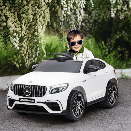 HOMCOM Carro Elétrico Mercedes AMG 12V para Crianças acima de 3 Anos com Controle Remoto Música Luzes Abertura da Porta 115x70x55cm Branco HOMCOM Carro Elétrico Mercedes AMG 12V para Crianças acima de 3 Anos com Controle Remoto Música Luzes Abertura da Porta 115x70x55cm Branco