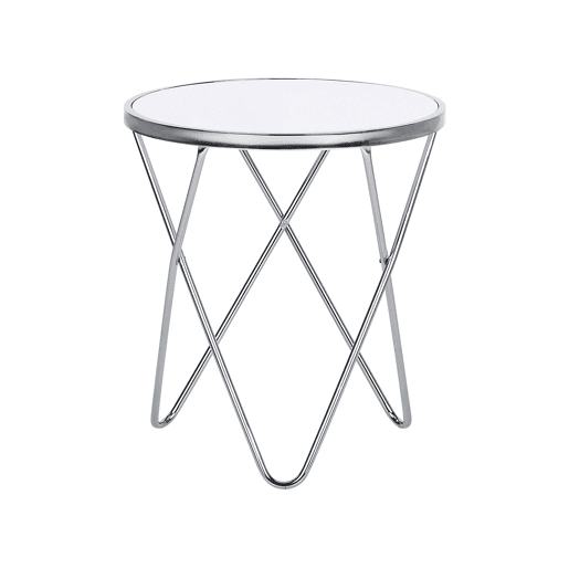 Mesa de apoio MERIDIAN Vidro de segurança (temperado) Prateado