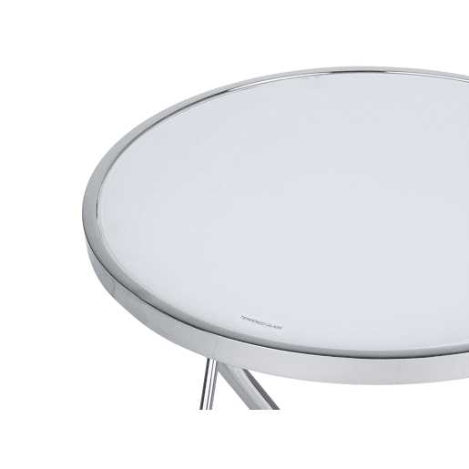 Mesa de apoio MERIDIAN Vidro de segurança (temperado) Prateado