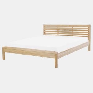 Cama Pinho CARNAC 160 x 200 cm Castanho claro