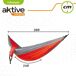 Hamaca colgante camping ultraligera c/accesorios de montaje Aktive Hamaca colgante camping ultraligera c/accesorios de montaje Aktive Rojo