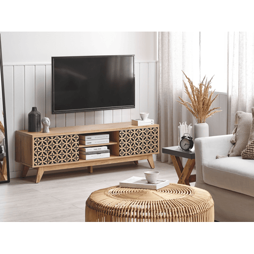 Móvel de TV PRESCOT Castanho claro
