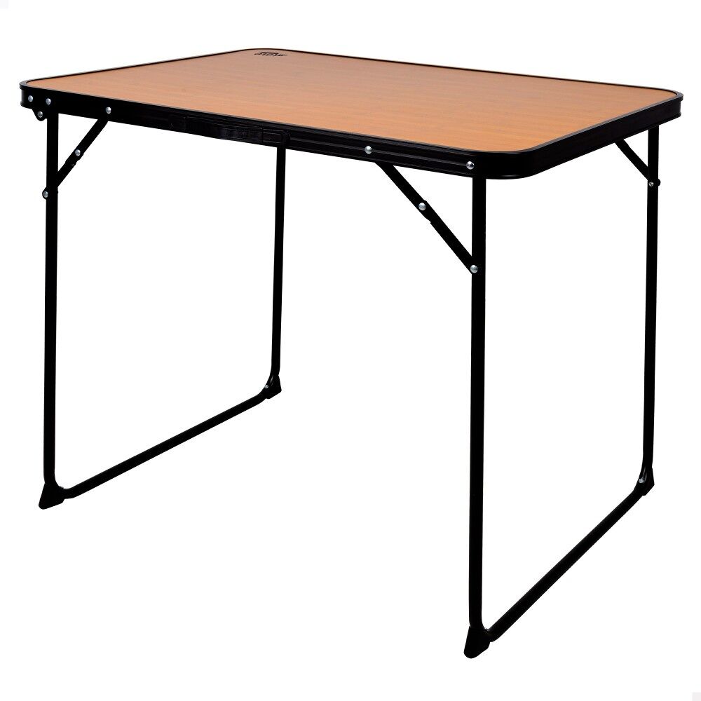 Mesa plegable camping bambú c/asa transporte Aktive