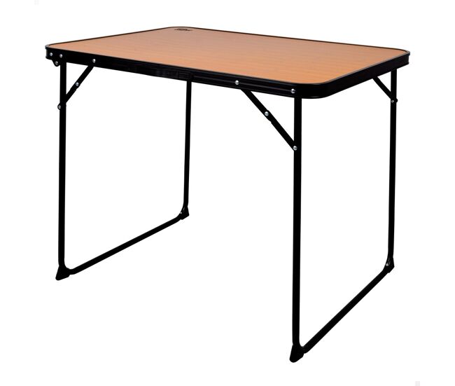 Mesa plegable camping bambú c/asa transporte aktive