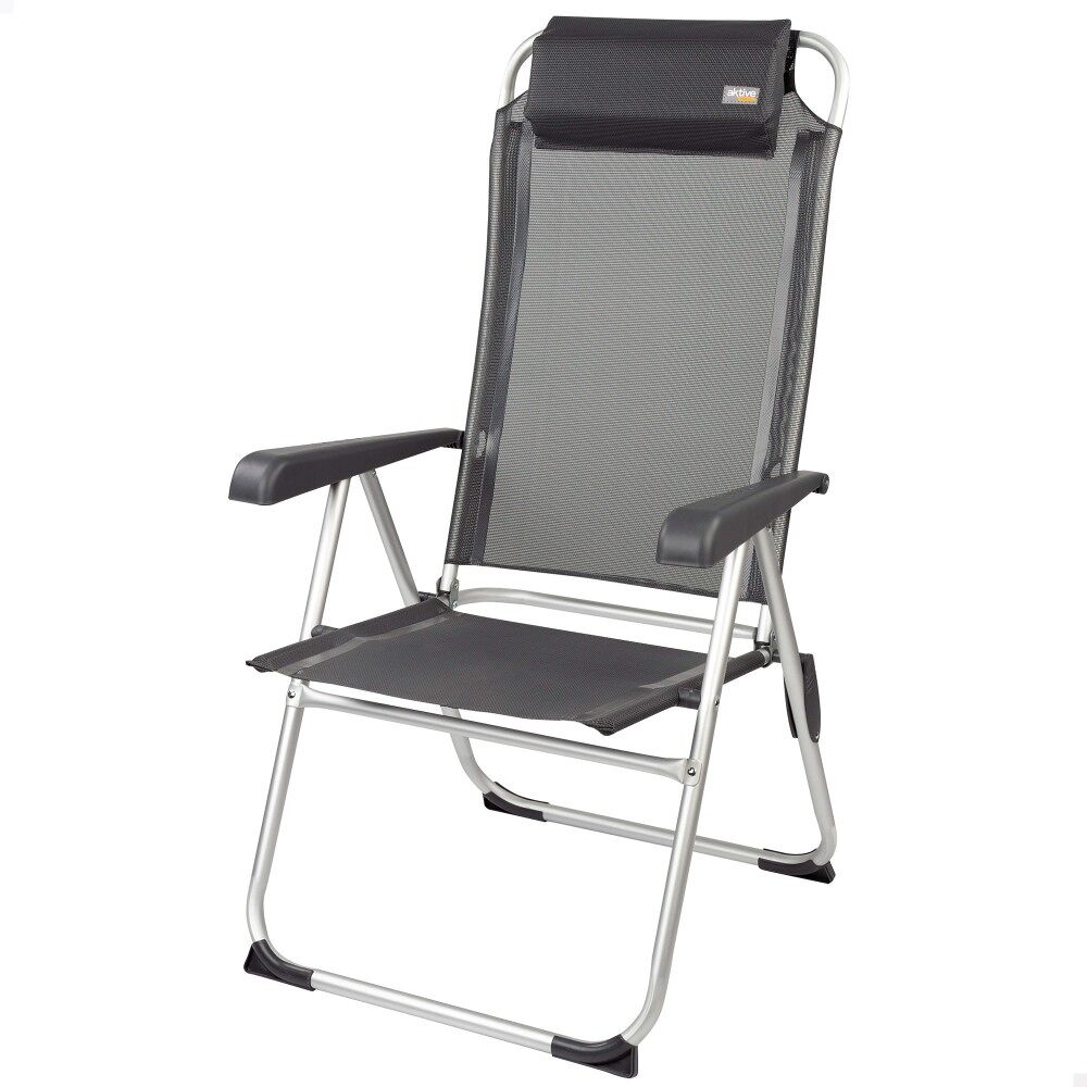 Silla plegable camping multiposición c/cojín Aktive