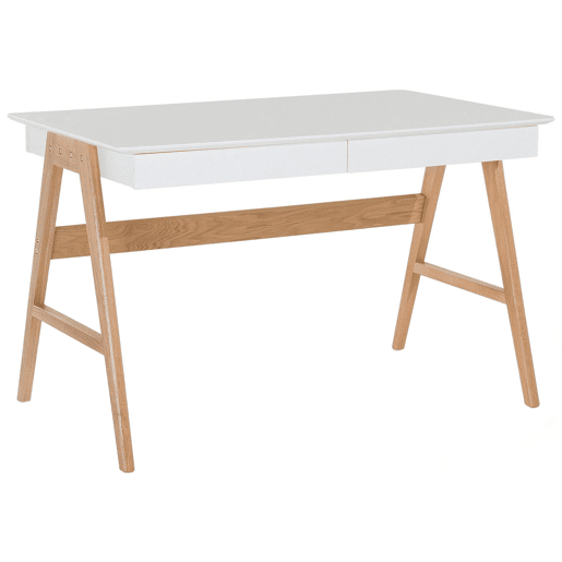 Secretária SHESLAY Branco 120 cm 70 cm com arrumação