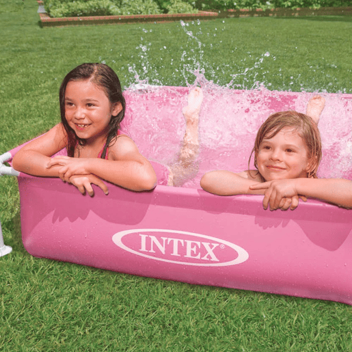 Piscina Mini Frame quadrada desmontável rosa INTEX Piscina Mini Frame quadrada desmontável rosa INTEX