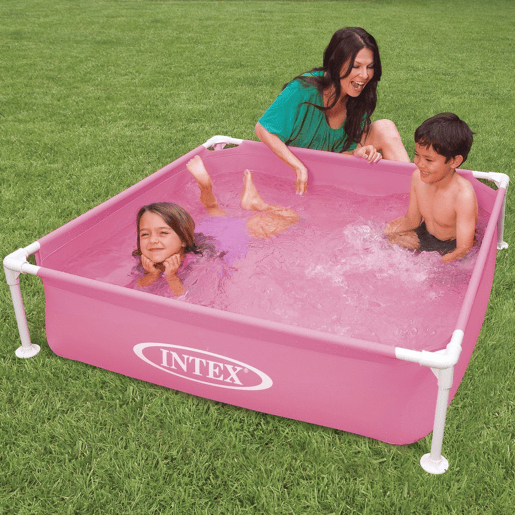 Piscina Mini Frame quadrada desmontável rosa INTEX Piscina Mini Frame quadrada desmontável rosa INTEX