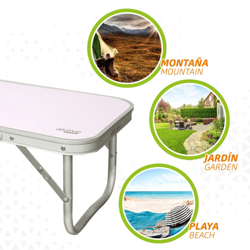 Mesa baixa de alumínio para camping Aktive Mesa baixa de alumínio para camping Aktive