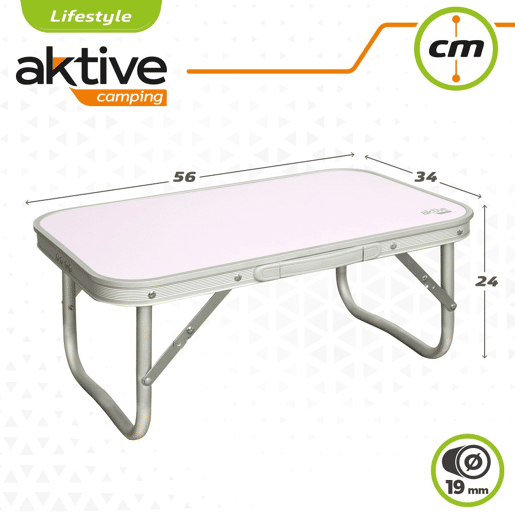 Mesa baixa de alumínio para camping Aktive Mesa baixa de alumínio para camping Aktive