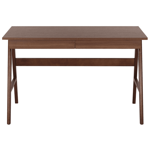 Secretária SHESLAY Castanho escuro 120 cm 70 cm com arrumação