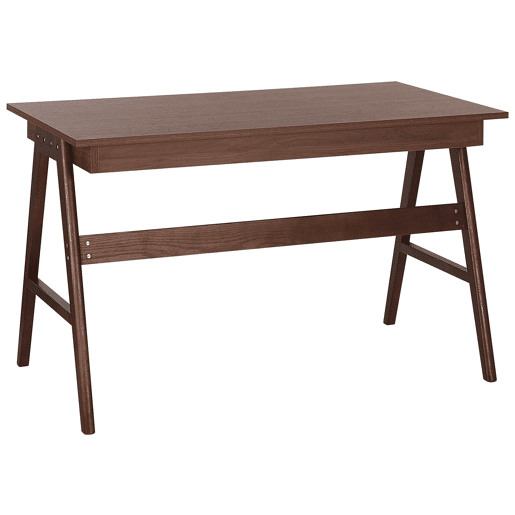 Secretária SHESLAY Castanho escuro 120 cm 70 cm com arrumação