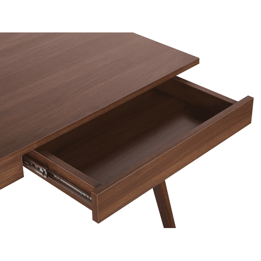 Secretária SHESLAY Castanho escuro 120 cm 70 cm com arrumação