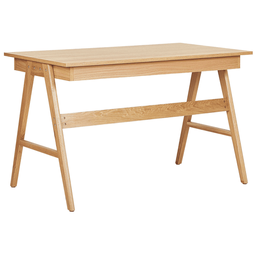 Secretária SHESLAY Castanho claro 120 cm 70 cm com arrumação