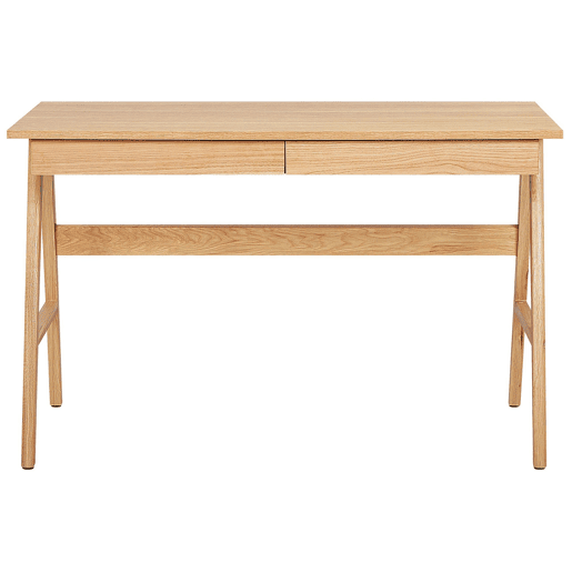 Secretária SHESLAY Castanho claro 120 cm 70 cm com arrumação