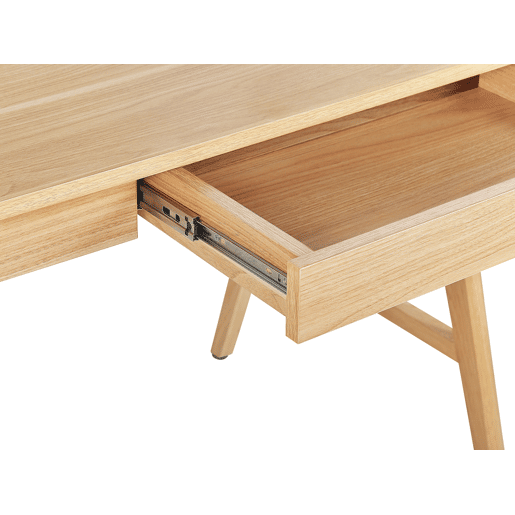 Secretária SHESLAY Castanho claro 120 cm 70 cm com arrumação