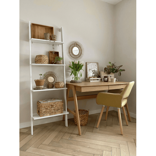 Secretária SHESLAY Castanho claro 120 cm 70 cm com arrumação
