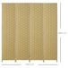 Biombo Separador Cuerda de Papel, Madera de Pino HOMCOM Biombo Separador Cuerda de Papel, Madera de Pino HOMCOM Marrón