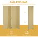 Biombo Separador Cuerda de Papel, Madera de Pino HOMCOM Biombo Separador Cuerda de Papel, Madera de Pino HOMCOM Marrón