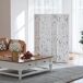 Biombo Separador Madera de Paulownia, MDF HOMCOM Biombo Separador Madera de Paulownia, MDF HOMCOM Blanco