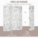 Biombo Separador Madera de Paulownia, MDF HOMCOM Biombo Separador Madera de Paulownia, MDF HOMCOM Blanco