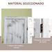 Biombo Separador Madera de Paulownia, MDF HOMCOM Biombo Separador Madera de Paulownia, MDF HOMCOM Blanco