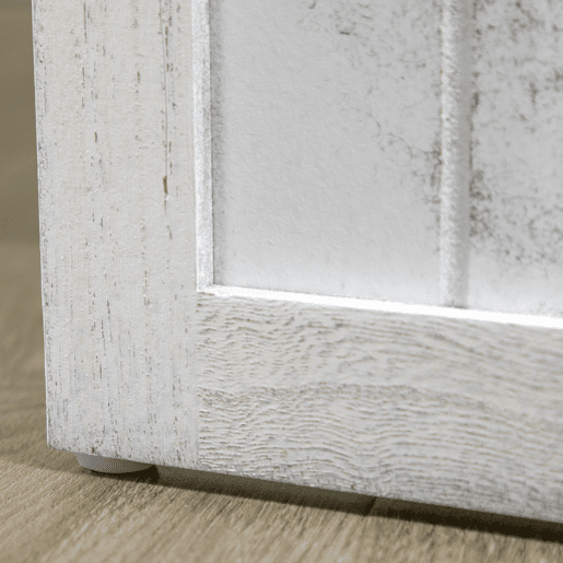HOMCOM Biombo Dobrável de 4 Painéis Separador de Ambientes 160,5x170cm Divisória de Ambientes Decoração Elegante para Dormitórios Sala de Estar Cozinha Branco Rústico