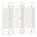 Biombo Separador Fibra de Papel, Madera de Álamo HOMCOM Biombo Separador Fibra de Papel, Madera de Álamo HOMCOM Blanco