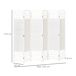 Biombo Separador Fibra de Papel, Madera de Álamo HOMCOM Biombo Separador Fibra de Papel, Madera de Álamo HOMCOM Blanco