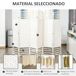 Biombo Separador Fibra de Papel, Madera de Álamo HOMCOM Biombo Separador Fibra de Papel, Madera de Álamo HOMCOM Blanco