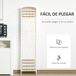 Biombo Separador Fibra de Papel, Madera de Álamo HOMCOM Biombo Separador Fibra de Papel, Madera de Álamo HOMCOM Blanco