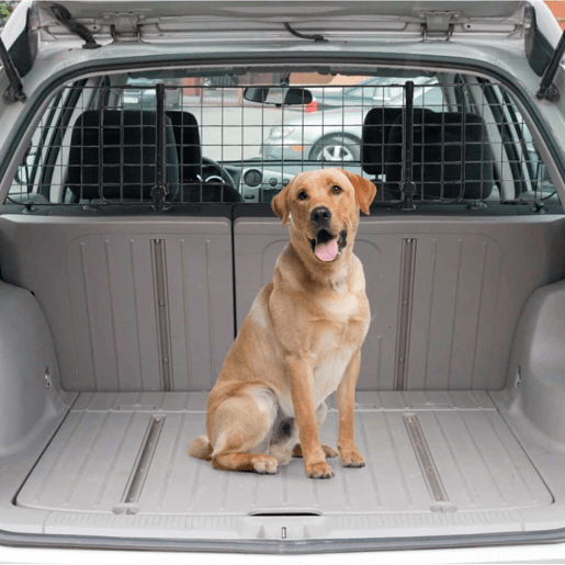 PawHut Grade de Segurança de Carro para Cães Extensível Universal Grade de Segurança para Cães com Largura Ajustável 91-152x30cm Preto