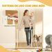 Barrera Seguridad Perro Acero, ABS PawHut Barrera Seguridad Perro Acero, ABS PawHut Blanco