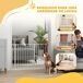 Barrera Seguridad Perro Acero, ABS PawHut Barrera Seguridad Perro Acero, ABS PawHut Blanco