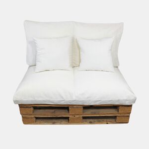 Acomoda Textil - Almofadas para sofá de 2 lugares Paletes amovíveis e laváveis 120x80cm. NÃO INCLUI PALETES (Bege)