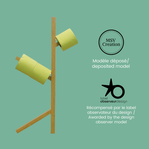 MSV PortoLls na forma de e de Bambu 25 x 8,7 x 70 cm