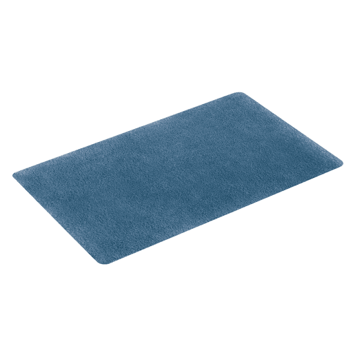 Coleção Fine Fine, tapete de banho, 100% de poliéster e microfibra, azul