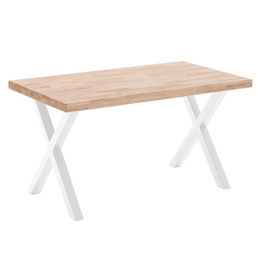 Mesa de jantar X-Loft 140 Carvalho selvagem - Branco 140x80 cm