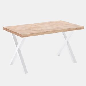 Mesa de jantar X-Loft 140 Carvalho selvagem - Branco 140x80 cm