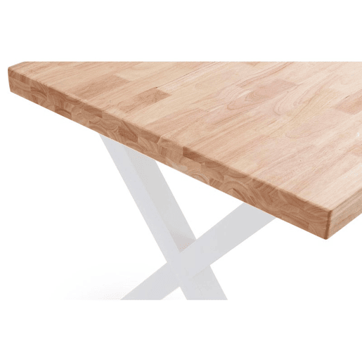 Mesa de jantar X-Loft 140 Carvalho selvagem - Branco 140x80 cm