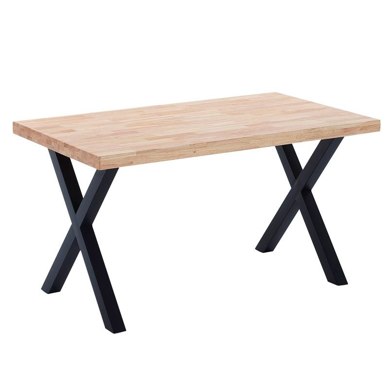Mesa de comedor x-loft 140 roble salvaje - negro 140x80 cm