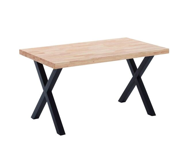 Mesa de comedor X-Loft 140 Roble salvaje - Negro 140x80 cm